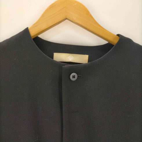 エトセンス ETHOSENS ノーカラー シャツ ジャケット メンズ