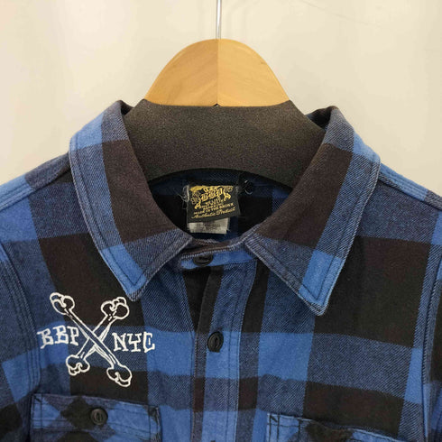 BBP L/S プリントロゴ ネルシャツ メンズ