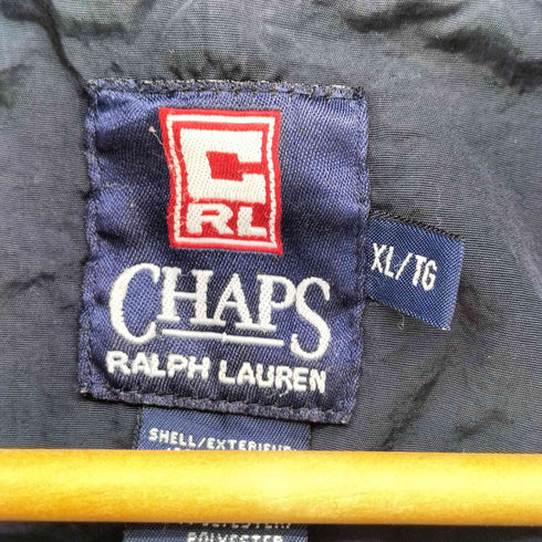 チャップスラルフローレン CHAPS RALPH LAUREN 90S ロゴ刺繍 パッカブルフード ナイロンジャケット メンズ import:XL