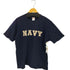 ユナイテッドアスレ UNITED ATHLE NAVYロゴプリント クルーネックTシャツ メンズ import:L