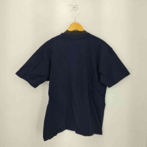 ユナイテッドアスレ UNITED ATHLE NAVYロゴプリント クルーネックTシャツ メンズ import:L