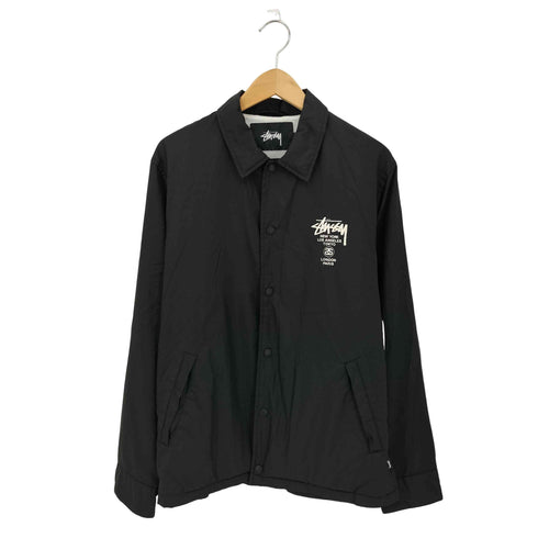 ステューシー Stussy プリントロゴ ナイロン コーチジャケット メンズ import:M