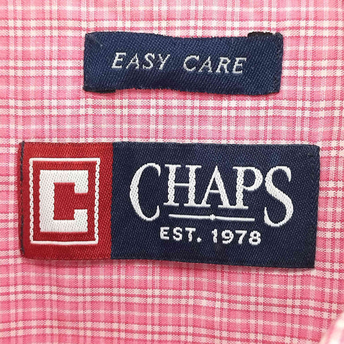 チャップス CHAPS ロゴ刺繍 ボタンダウンS/S シャツ メンズ import:XL