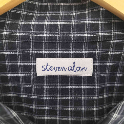 スティーブンアラン Steven Alan ポプリン トリプルチェック レギュラーカラー シャツ LOOSE メンズ JPN:M