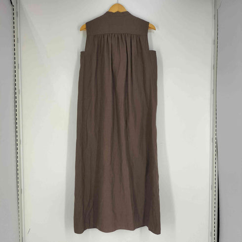 スティーブンアラン Steven Alan 23SS NOSLEEVE LONG DRESS リネン混 バンドカラーワンピース レディース JPN:M