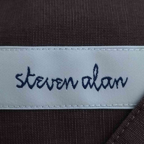 スティーブンアラン Steven Alan 23SS NOSLEEVE LONG DRESS リネン混 バンドカラーワンピース レディース JPN:M