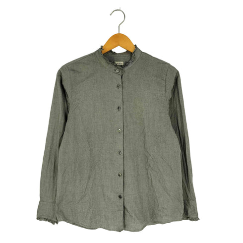 スティーブンアラン Steven Alan コットン オックス フリル シャツ レディース import:M