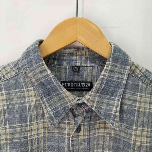 EUROCLUB20 チェック柄 フランネル シャツ ネルシャツ メンズ import:XXL