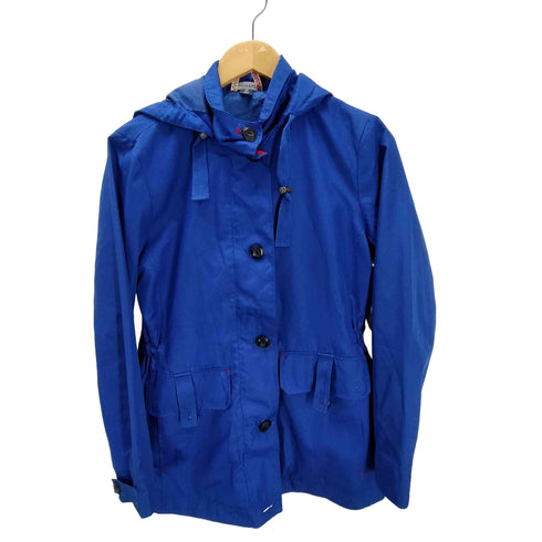 ランズエンド LANDS END リップストップ ポリ フーデット カバーオール ジャケット 撥水 レディース import:M
