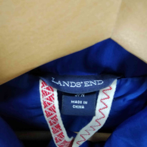 ランズエンド LANDS END リップストップ ポリ フーデット カバーオール ジャケット 撥水 レディース import:M