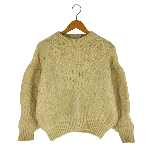 レイクランド Lakeland クロップド ケーブルニット レディース import:M