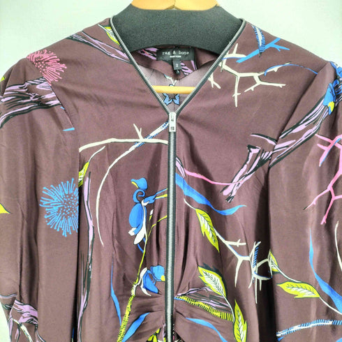 ラグアンドボーン rag&bone 花柄 フルジップ ミディアムワンピース レディース JPN:2