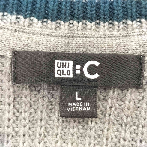 ユニクロシー UNIQLO:C クルーネックフルジップカーディガン メンズ L