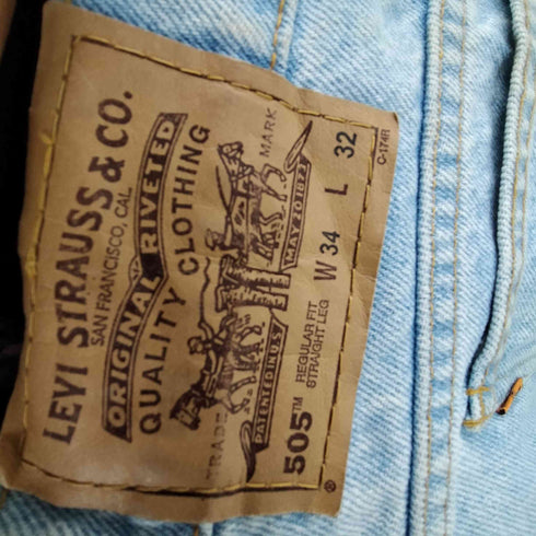 リーバイス Levis 90S 505 オレンジタブ ダメージ クラッシュ デニム パンツ メンズ W33L32