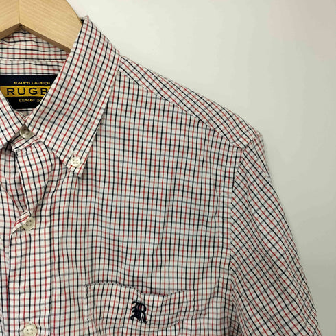 ラグビーラルフローレン Rugby Ralph Lauren マチ付 三点留め ワンポイント チャック ボタンダウン シャツ メンズ import:S