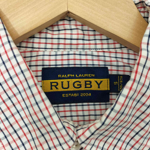 ラグビーラルフローレン Rugby Ralph Lauren マチ付 三点留め ワンポイント チャック ボタンダウン シャツ メンズ import:S