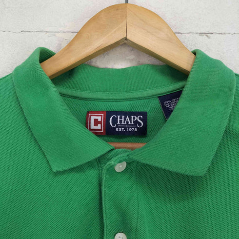 チャップス CHAPS ワンポイント刺繍 クロップド丈鹿の子ポロシャツ レディース L