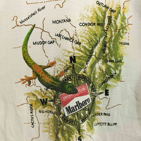 マルボロ Marlboro 90s USA製 シングルステッチ ワンポイントロゴ コットン半袖クルーネックTシャツ メンズ ONE SIZE