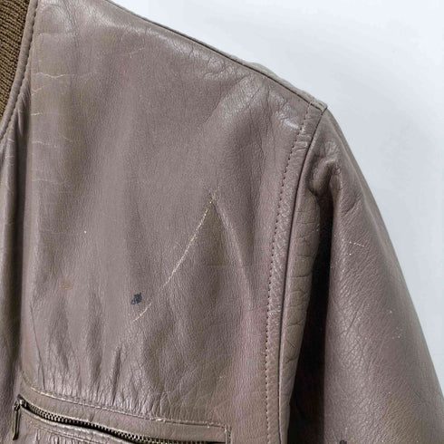 CASUAL LEATHER 牛革 レザーブルゾンジャケット メンズ import:M