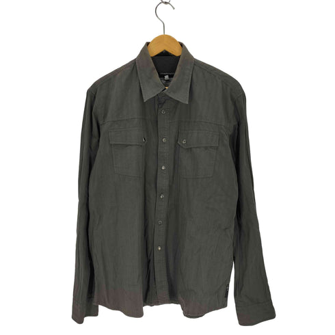エンポリオアルマーニ EMPORIO ARMANI スナップボタンストライプシャツ メンズ import:XL