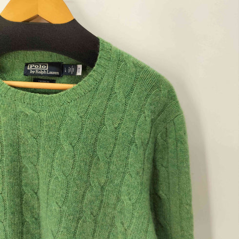 ポロバイラルフローレン Polo by RALPH LAUREN CASHMERE カシミヤ100% アイコニック ケーブル ニット セーター メンズ import:L
