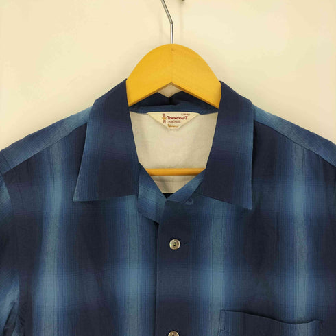 ペニーズタウンクラフト PENNEYS TOWNCRAFT PENN-PREST サニー復刻 オンブレチェック オープンカラーシャツ メンズ import:L