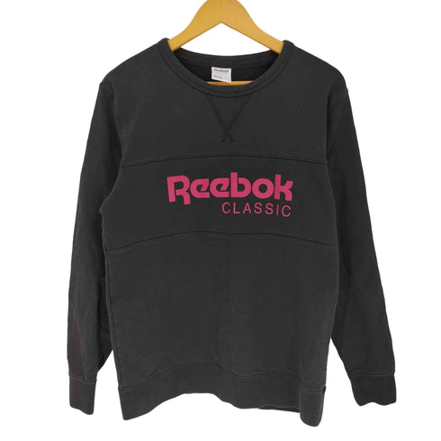 リーボッククラシック REEBOK CLASSIC ロゴプリント 前Vガゼット スイッチング クルーネックスウェット メンズ O