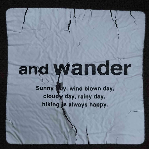 アンドワンダー and wander back nap raising hoodie プルオーバーパーカー メンズ JPN:3