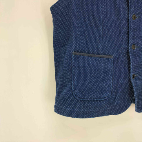 モモタロウジーンズ MOMOTARO JEANS 4B インディゴ染め刺し子ベスト メンズ JPN:46