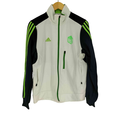 アディダス adidas 選手支給品 非売品 リゾート&スポーツ専門学校プリント ジップアップ ジャージ メンズ JPN:M