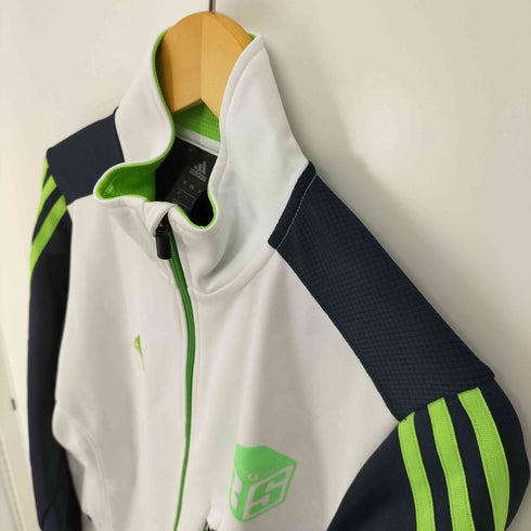 アディダス adidas 選手支給品 非売品 リゾート&スポーツ専門学校プリント ジップアップ ジャージ メンズ JPN:M