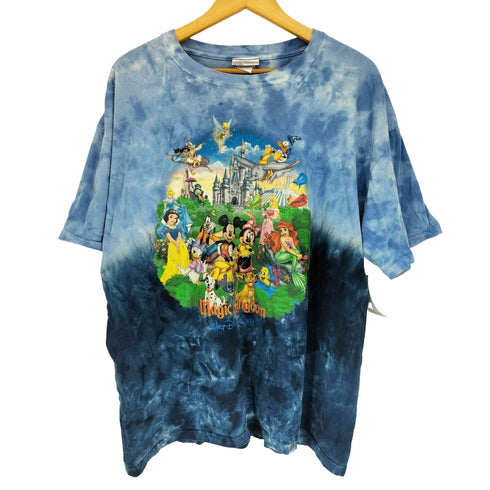 キャラクタープリント タイダイ柄 クルーネックTシャツ メンズ import:L