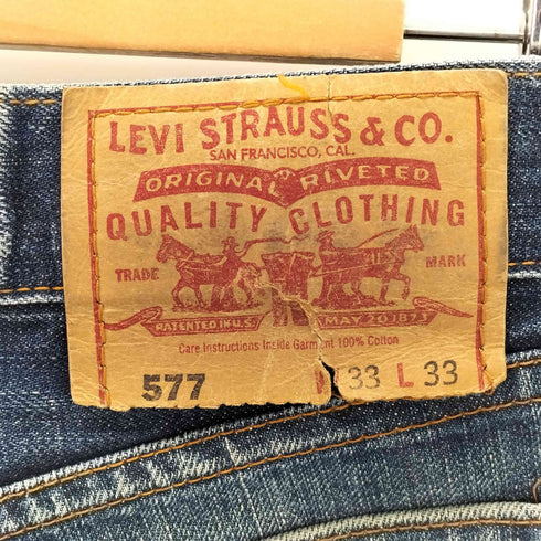 リーバイス Levis 00S J38刻印 577 ボタンフライブーツカットデニムパンツ メンズ 33/33