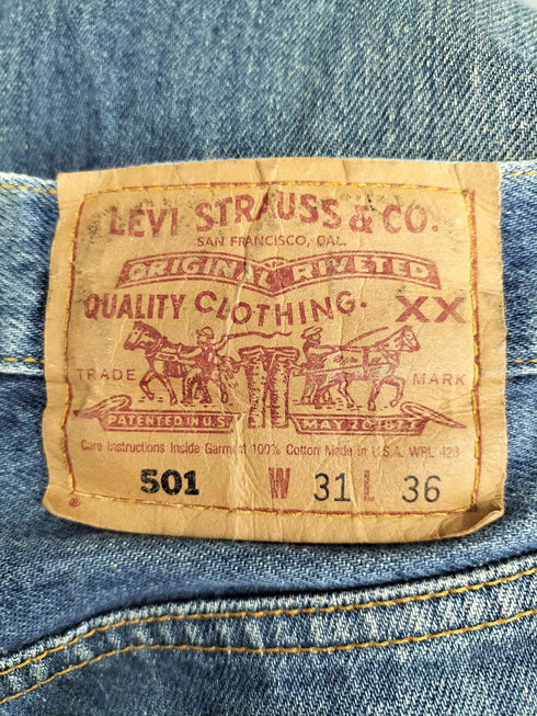 リーバイス Levis 90S USA製 ボタン裏501 501 ボタンフライデニムパンツ メンズ 31/36