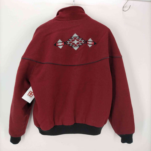 Mid-West Garment Co. 90-00S カナダ製 ネイティブ ロゴ 刺繍 パイピングライン ウール フルジップ ブルゾン ジャケット メンズ