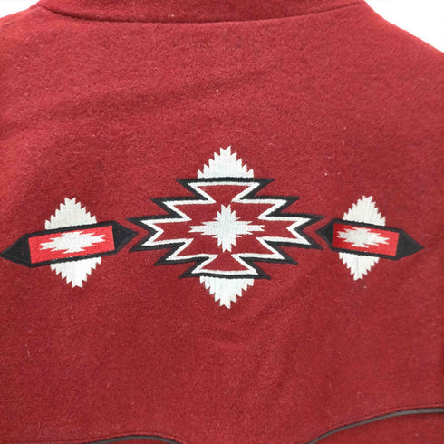 Mid-West Garment Co. 90-00S カナダ製 ネイティブ ロゴ 刺繍 パイピングライン ウール フルジップ ブルゾン ジャケット メンズ
