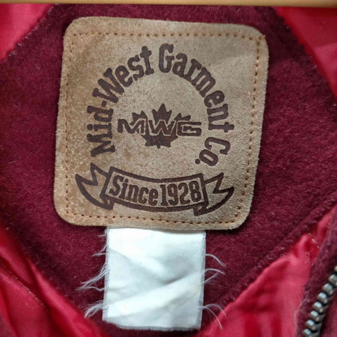 Mid-West Garment Co. 90-00S カナダ製 ネイティブ ロゴ 刺繍 パイピングライン ウール フルジップ ブルゾン ジャケット メンズ