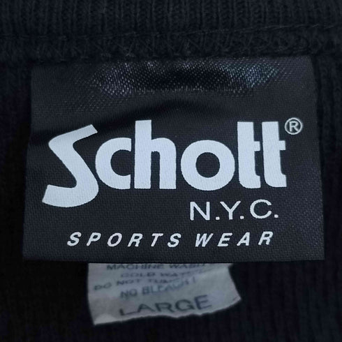 ショット Schott ハニカムワッフル ヘンリーネック 長袖Tシャツ メンズ JPN:L