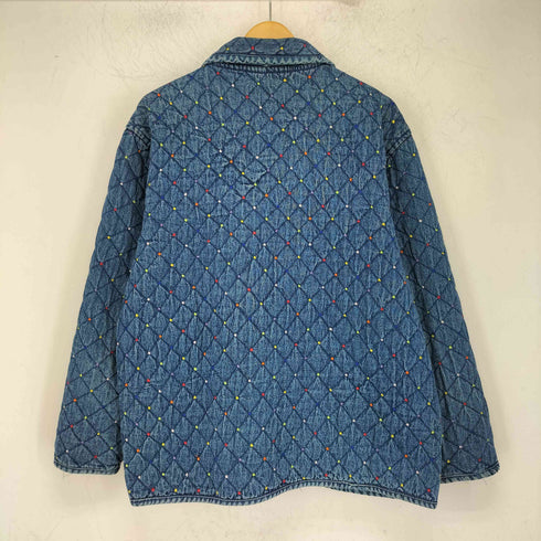 keren hart コンチョボタン キルティングデニムジャケット レディース import:L
