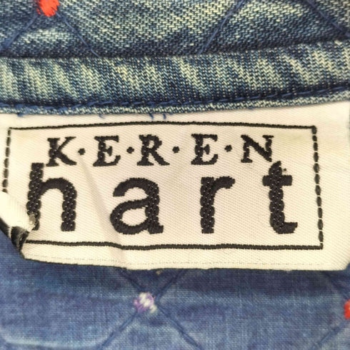 keren hart コンチョボタン キルティングデニムジャケット レディース import:L