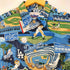 レインスプーナー Reyn Spooner 00s ハワイ製 MLB 野球 スタジアム レーヨン 半袖シャツ メンズ import:L