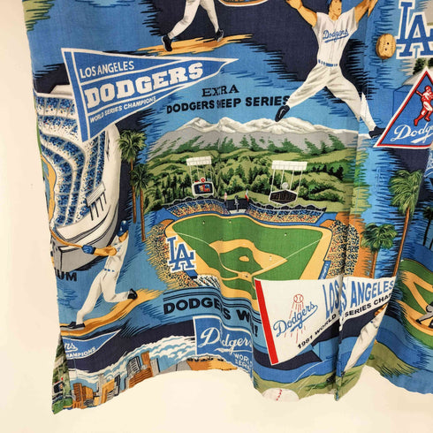 レインスプーナー Reyn Spooner 00s ハワイ製 MLB 野球 スタジアム レーヨン 半袖シャツ メンズ import:L