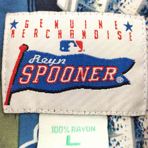 レインスプーナー Reyn Spooner 00s ハワイ製 MLB 野球 スタジアム レーヨン 半袖シャツ メンズ import:L