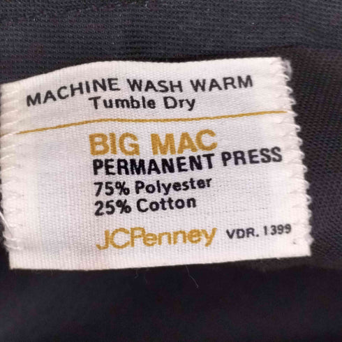 ビッグマックジェイシーペニー BIG MAC JCPenney 70s 42TALONジップ チェック柄 センタープレススラックス メンズ