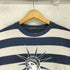 brandy melville ボーダー アートプリント クルーネック Tシャツ レディース ONE SIZE