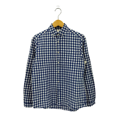 マイヨ maillot BD チェック柄 リネン混 コットン シャツ メンズ JPN:2