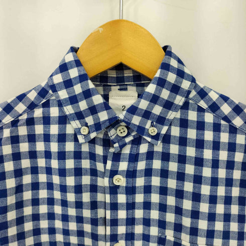 マイヨ maillot BD チェック柄 リネン混 コットン シャツ メンズ JPN:2