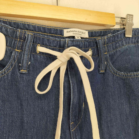 バナナリパブリック BANANA REPUBLIC DRAWSTRING DARK WASH デニムパンツ レディース 28