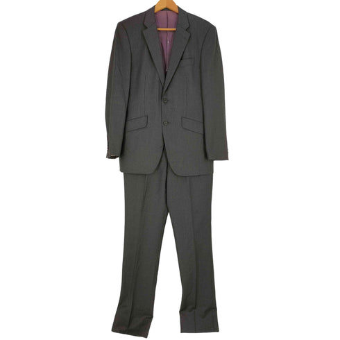 ポールスミスロンドン Paul Smith LONDON Ermenegildo Zegna cloth ウール100% ストライプ 2Bテーラードジャケット セットアップ メンズ import:L