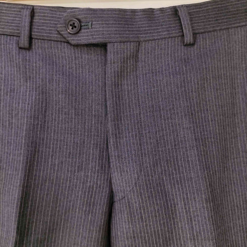 ポールスミスロンドン Paul Smith LONDON Ermenegildo Zegna cloth ウール100% ストライプ 2Bテーラードジャケット セットアップ メンズ import:L